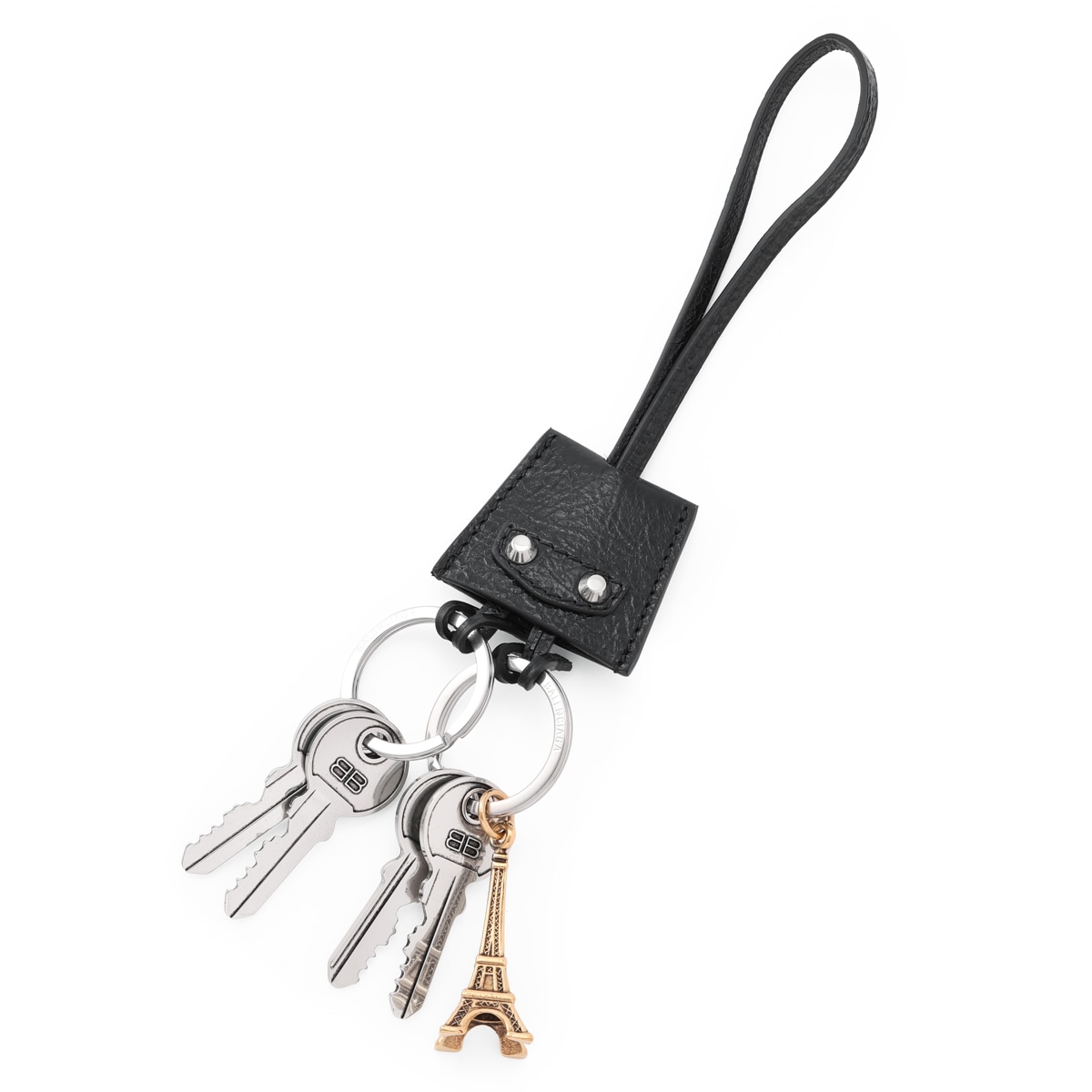 バレンシアガ　レザー　ミラー　キーホルダー　ストラップ 極美品 BALENCIAGA バレンシアガ ミニ シティ キーホルダー