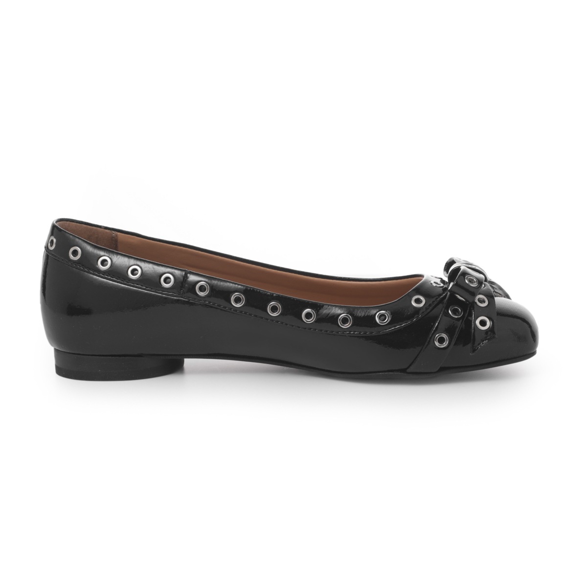 【アウトレット】GANNI ガニー バレエシューズ/フラットシューズ/EYELETS BOW BALLERINA NAPLACK【大きいサイズあり】 レディース