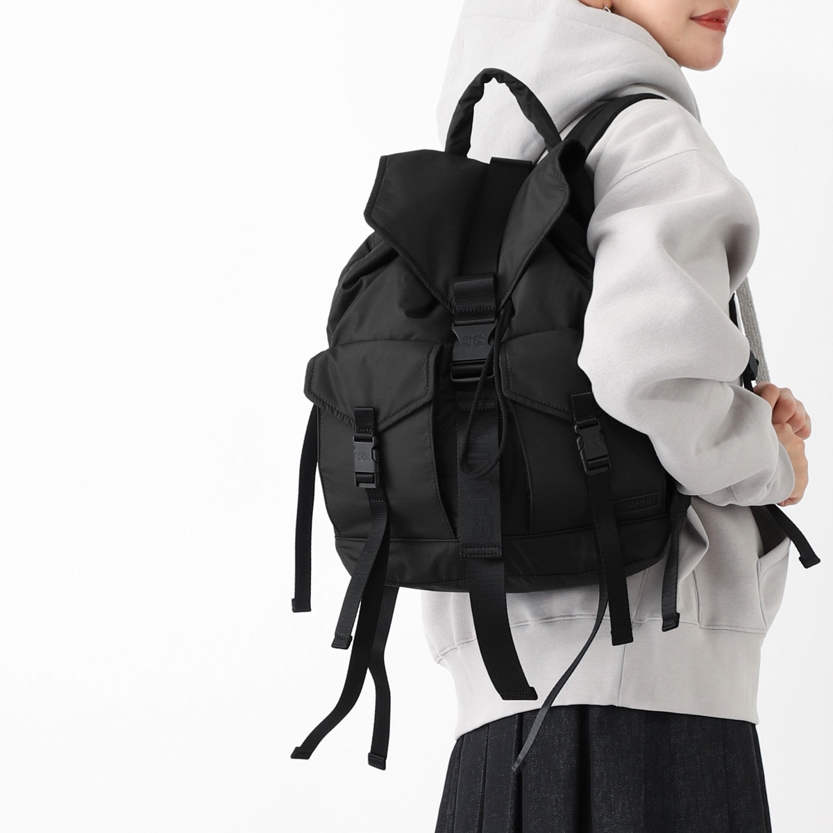 GANNI ガニー バックパック/リュックサック/RECYCLED TECH BACKPACK レディース