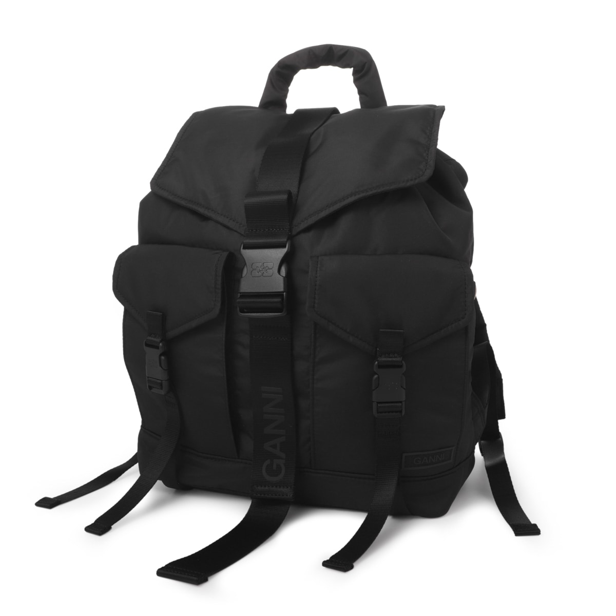 GANNI ブラックバックパック Ganni ブラック リュック・バックパック 安い