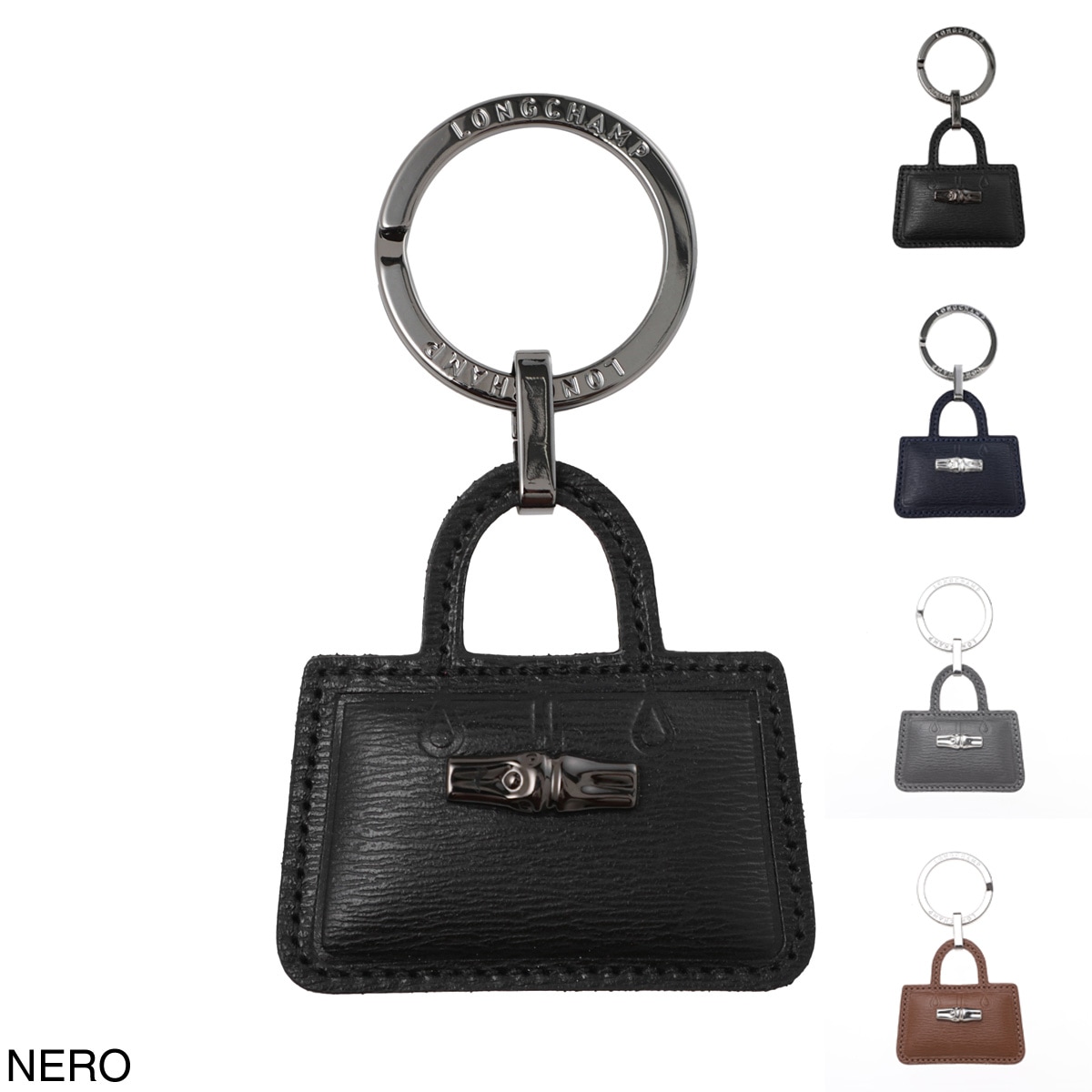 LONGCHAMP ロンシャン キーリング/バッグチャームモチーフ/KEY HOLDER ROSEAU レディース