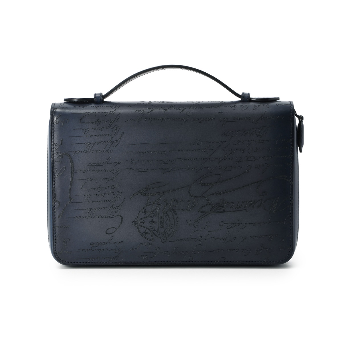 Berluti ベルルッティ　イタウバ　長財布　ラウンドファスナー　ネイビー Berluti】ベルルッティ『イタウバ カリグラフィ ラウンド
