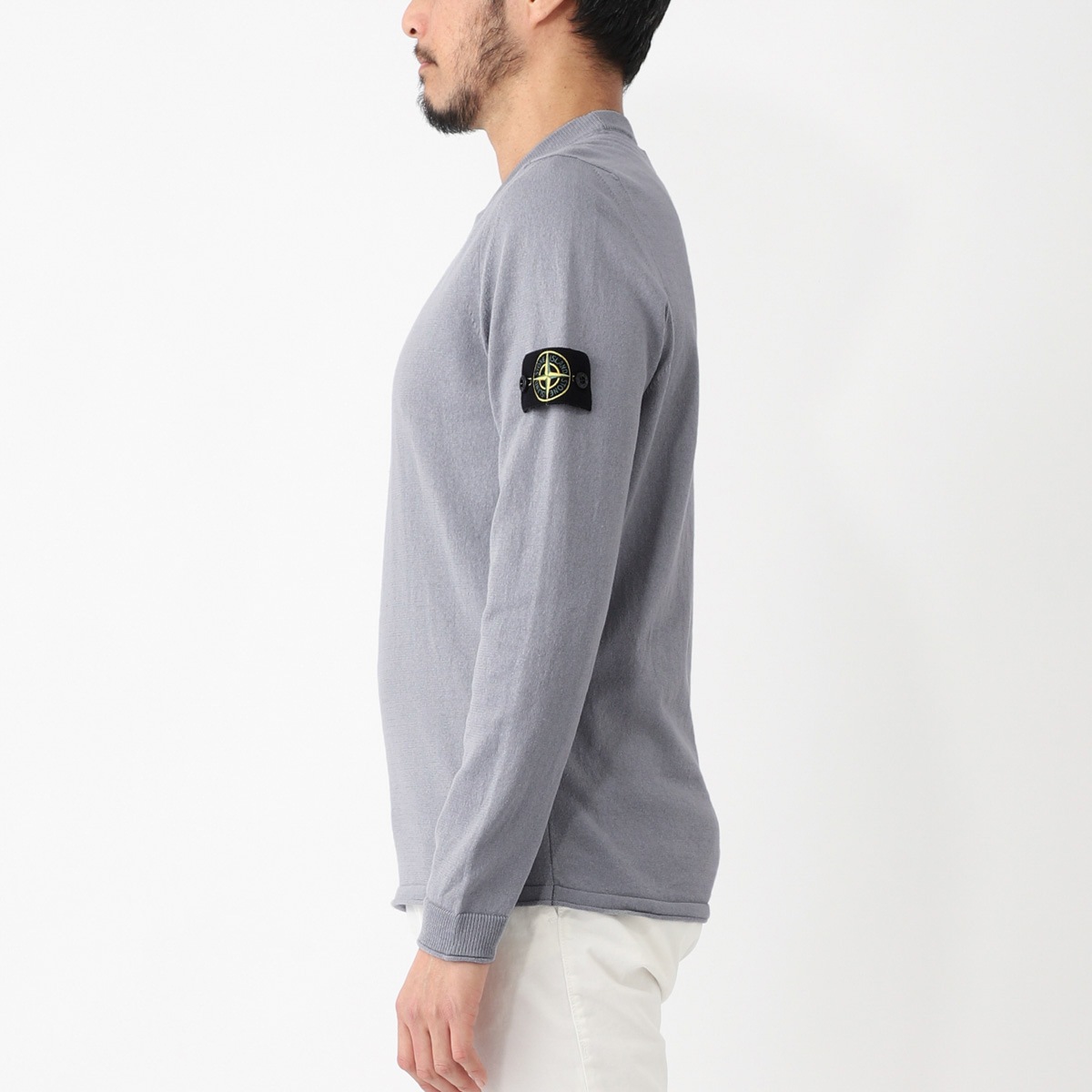 かわくら STONE ストーンアイランド 5100062白L STONE ISLAND ストーンアイランド クルーネック ニット/5100062