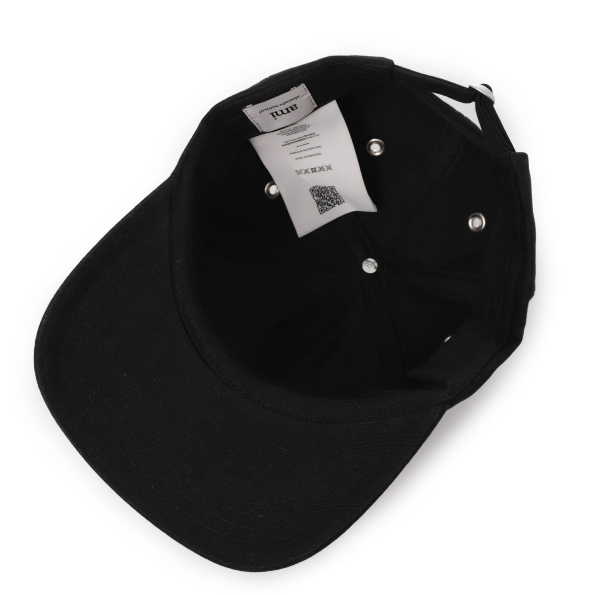 AMI Alexandre Mattiussi ブラック ベースボールキャップ AMI ALEXANDRE MATTIUSSI アミ ベースボールキャップ/ADC STUDS CAP