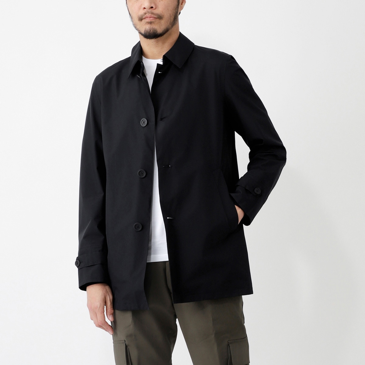 HERNO ヘルノ メンズ ステンカラーコート レインコート ネイビー HERNO ヘルノ レインコート/ステンカラーコート/HERNO LAMINAR