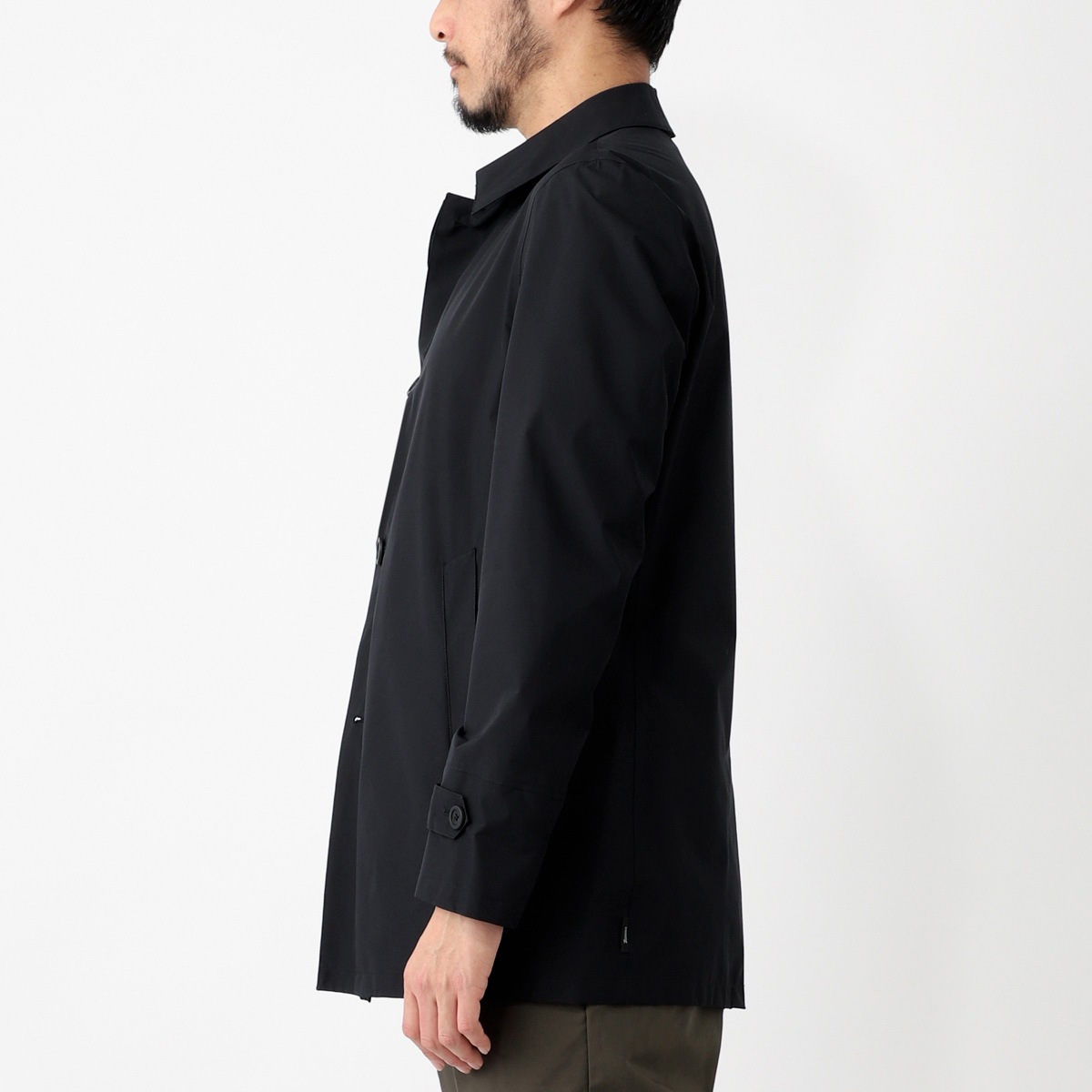 HERNO ヘルノ メンズ ステンカラーコート レインコート ブラック HERNO ヘルノ メンズ ステンカラーコート レインコート ブラック
