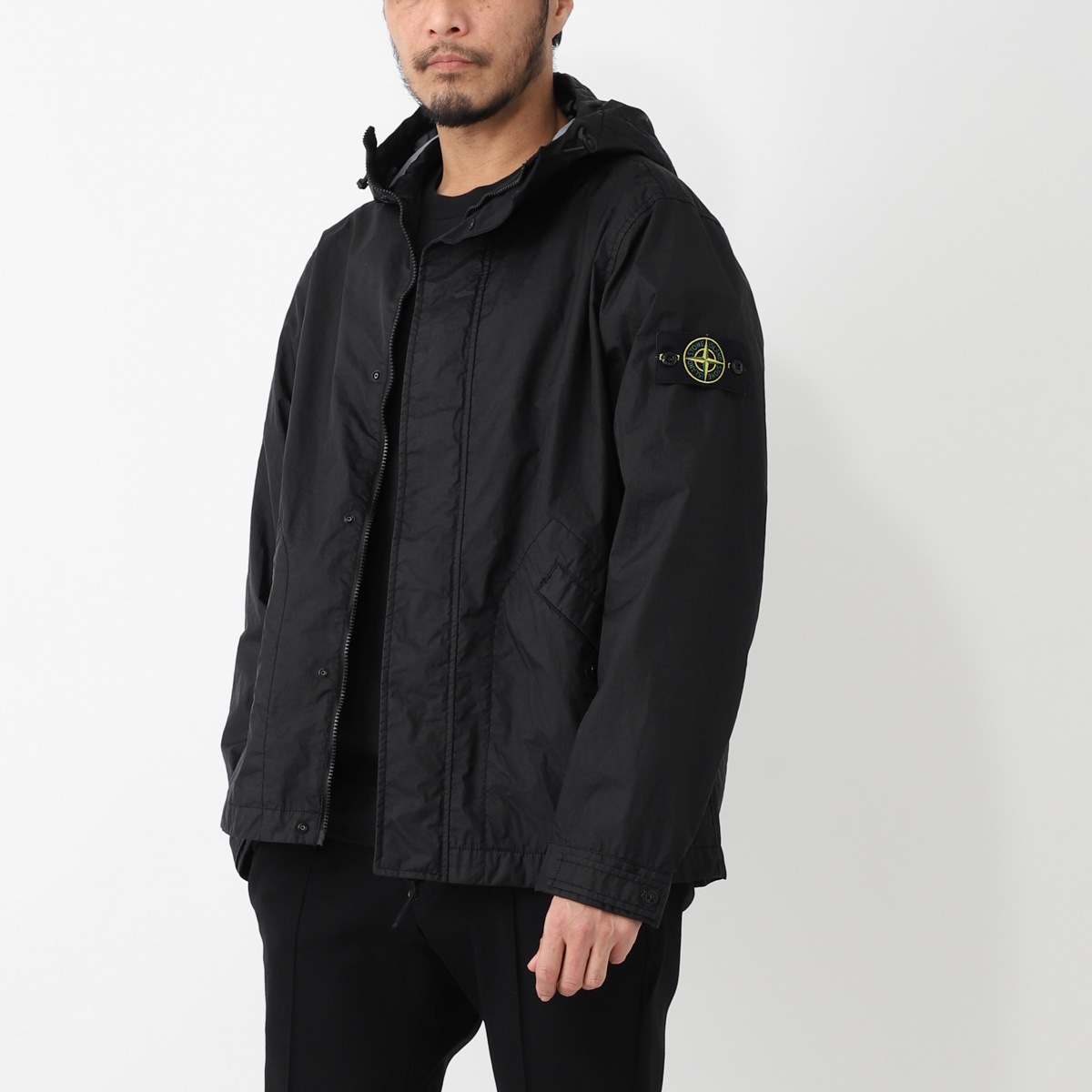 ストーンアイランド 3L MENBRANA ロング ジャケット ガーメントダイ STONE ISLAND ストーンアイランド ナイロンジャケット/フーデッド