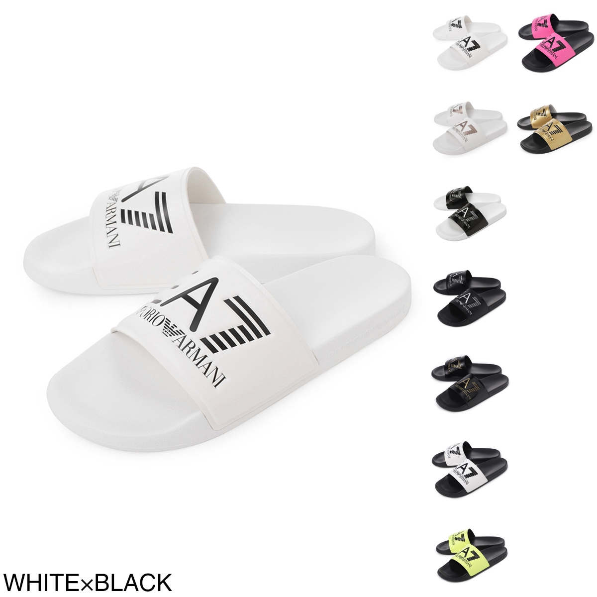 EA7 EMPORIO ARMANI エンポリオアルマーニ サンダル/LOGO SLIDES【大きいサイズあり】 メンズ