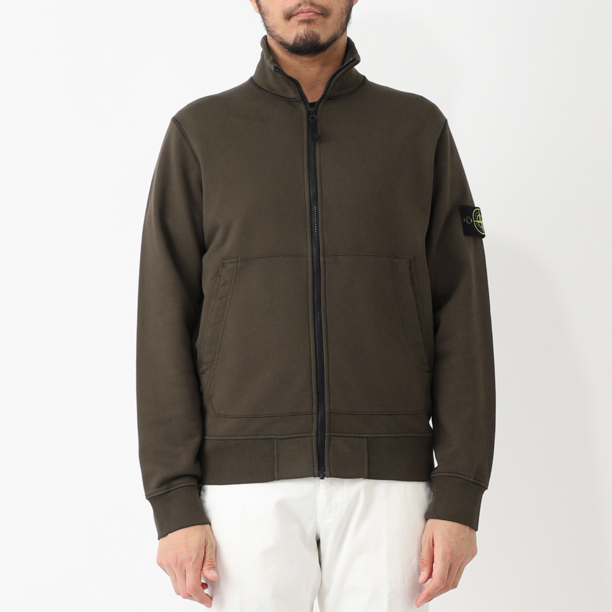 STONE *最高のスタイル*ジップアップ スウェットシャツ THREE FIFTY STANDARD セーラー風のハーフジップスウェット