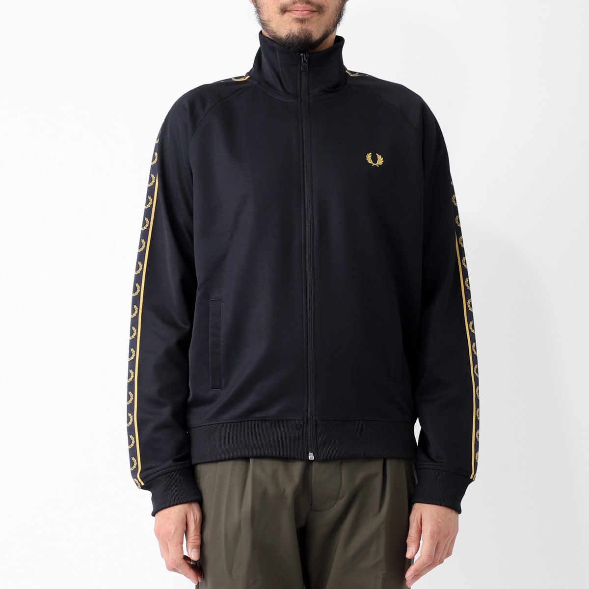 フレッドペリー　Contrast Tape Track Jacket ネイビー Contrast Tape Track Jacket／フレッドペリートラックジャケット