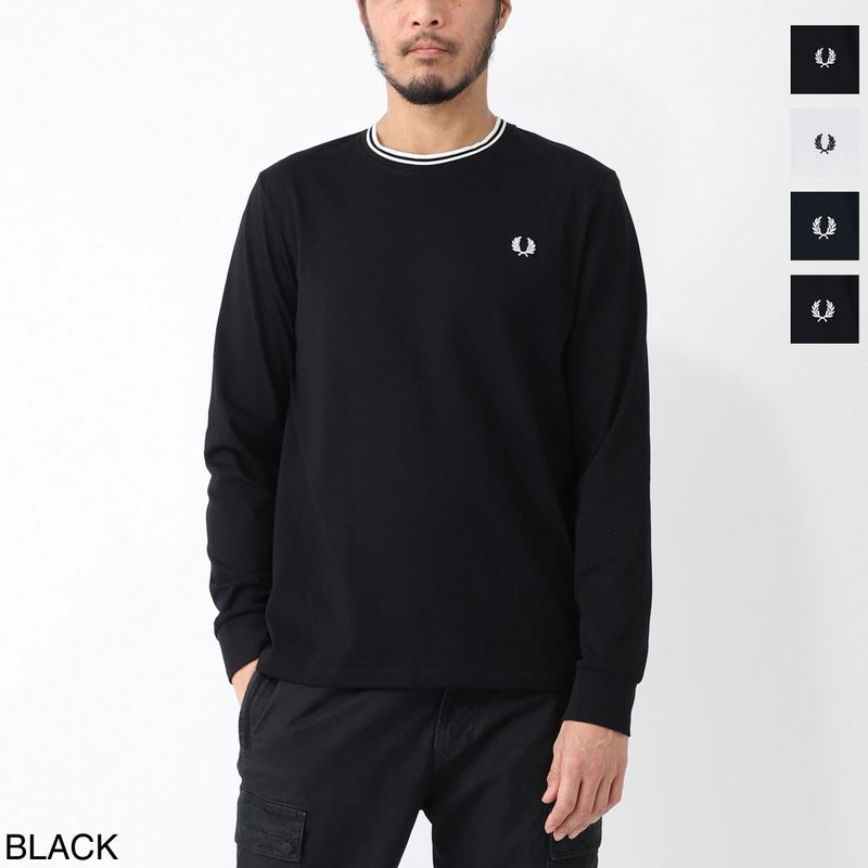 FRED PERRY フレッドペリー クルーネック 長袖Tシャツ/M9602 メンズ