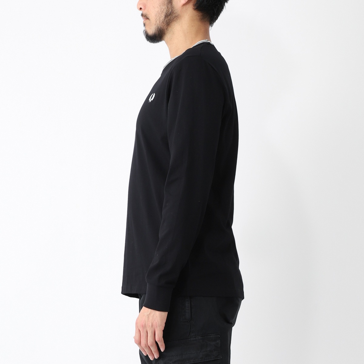 【アウトレット】【ラスト1点】FRED PERRY フレッドペリー クルーネック 長袖Tシャツ/M9602 メンズ