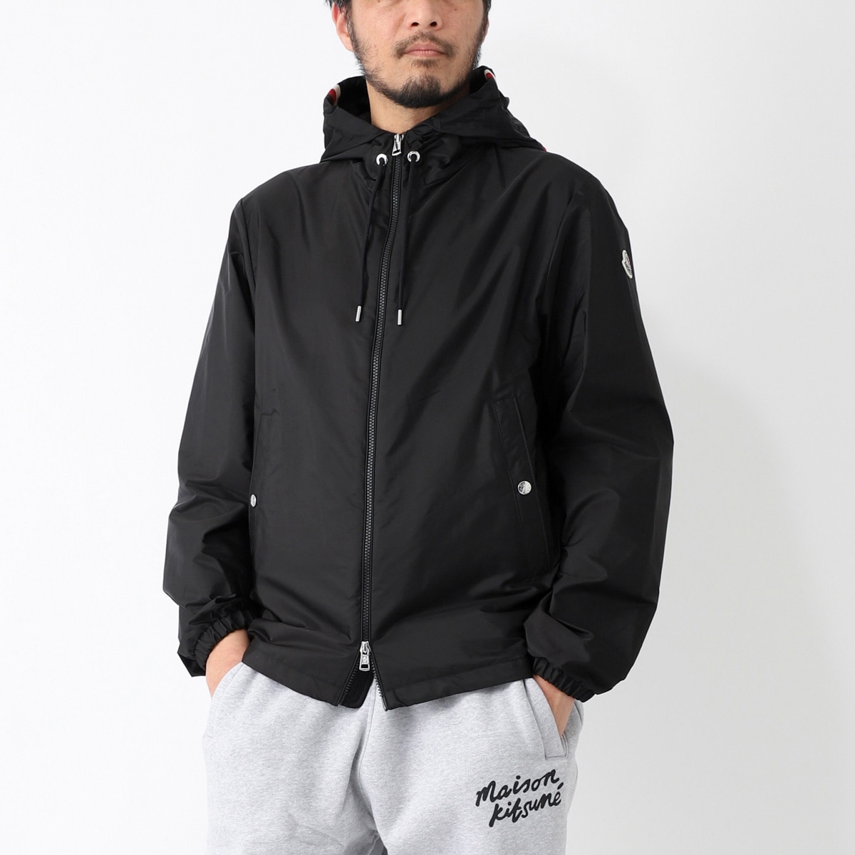 MONCLER モンクレール ウインドブレーカー/GRIMPEURS グリンパー Black Grimpeurs Hooded Windbreaker - Windbreakers & Raincoats for
