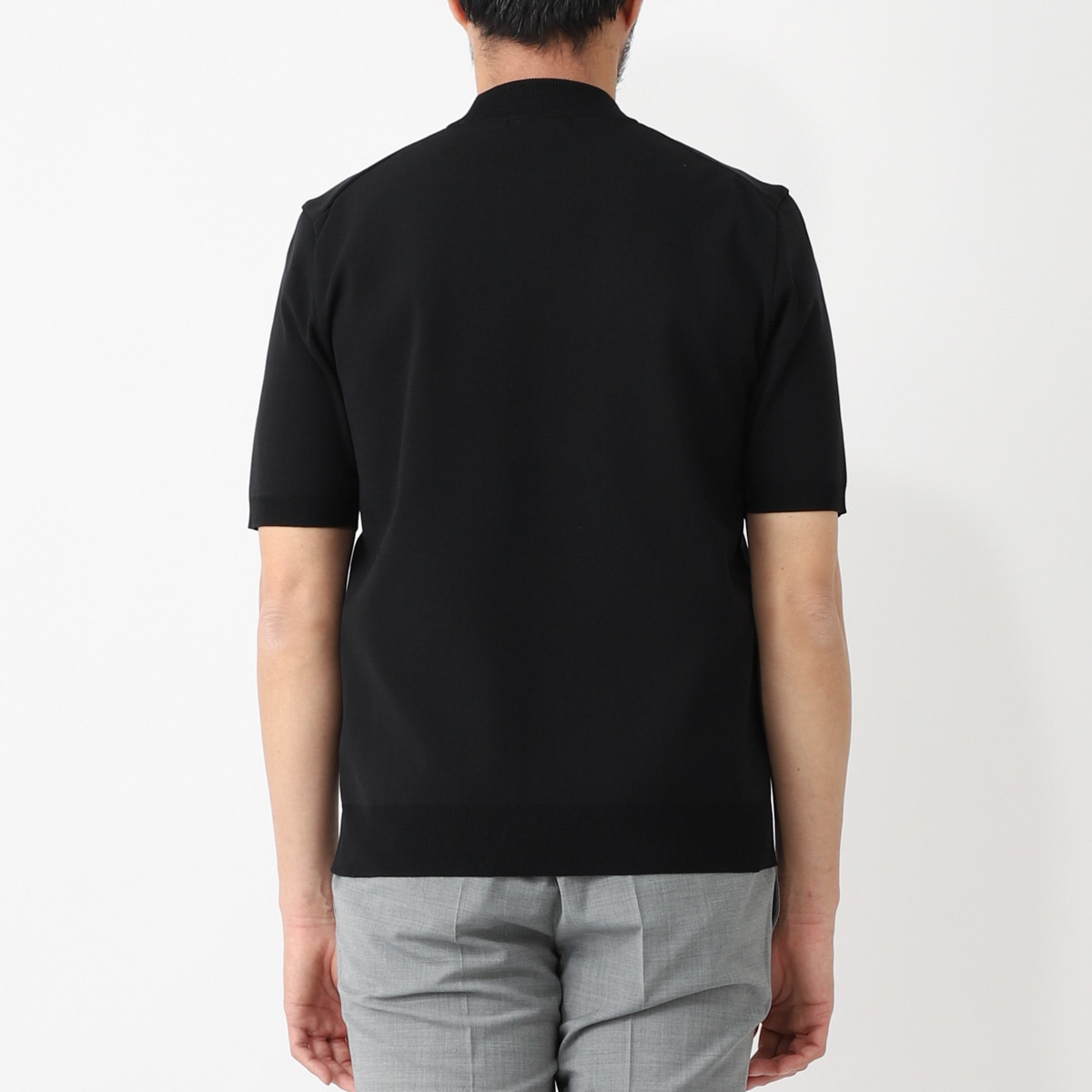 Revenir リブニール モックネック半袖ニット/INT-010 ウォッシャブル 【国内正規品】 メンズ