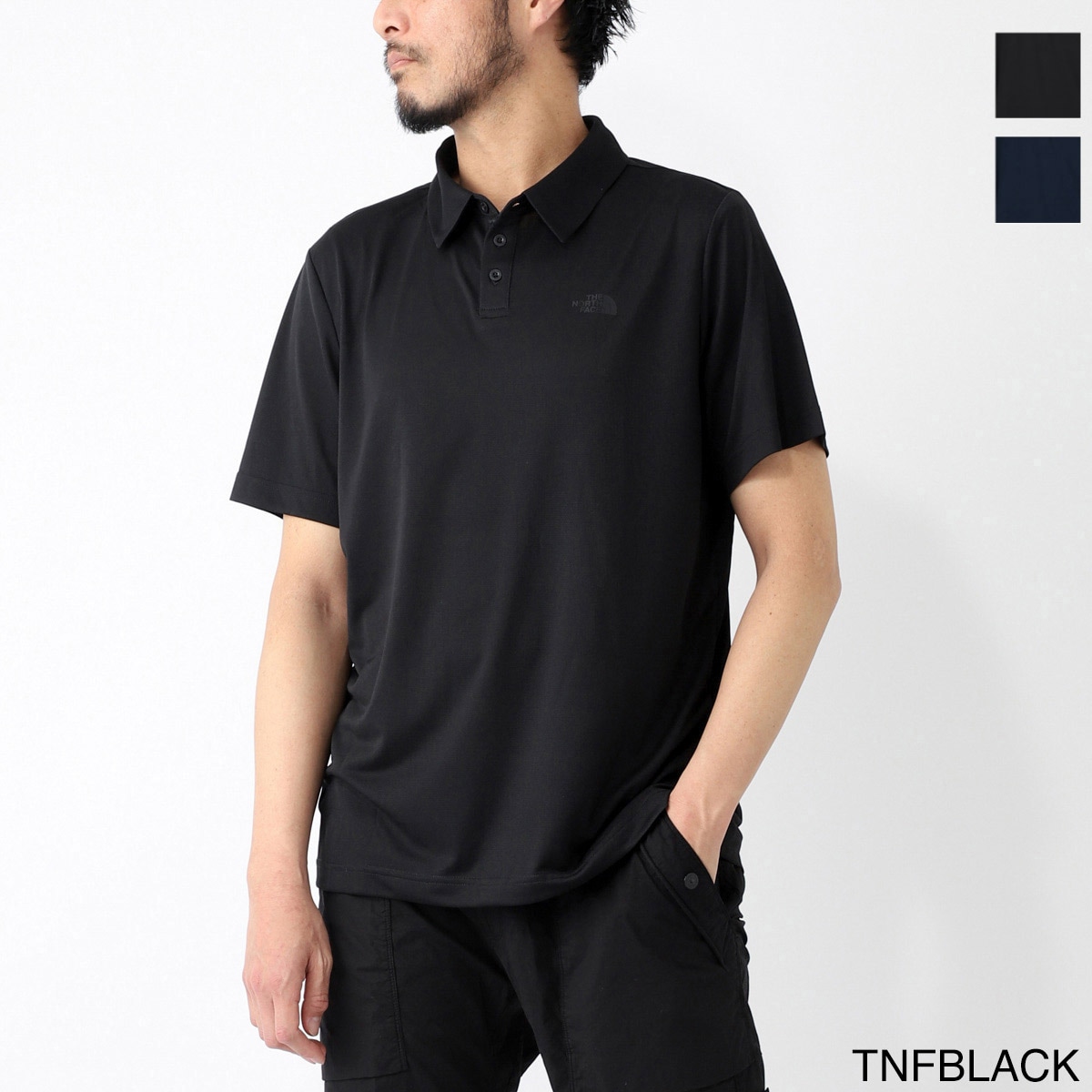 新品　THE NORTH FACE S/S TANKE N POLO ブラック THE NORTH FACE ノースフェイス ポロシャツ/MEN'S TANKEN POLO メンズ