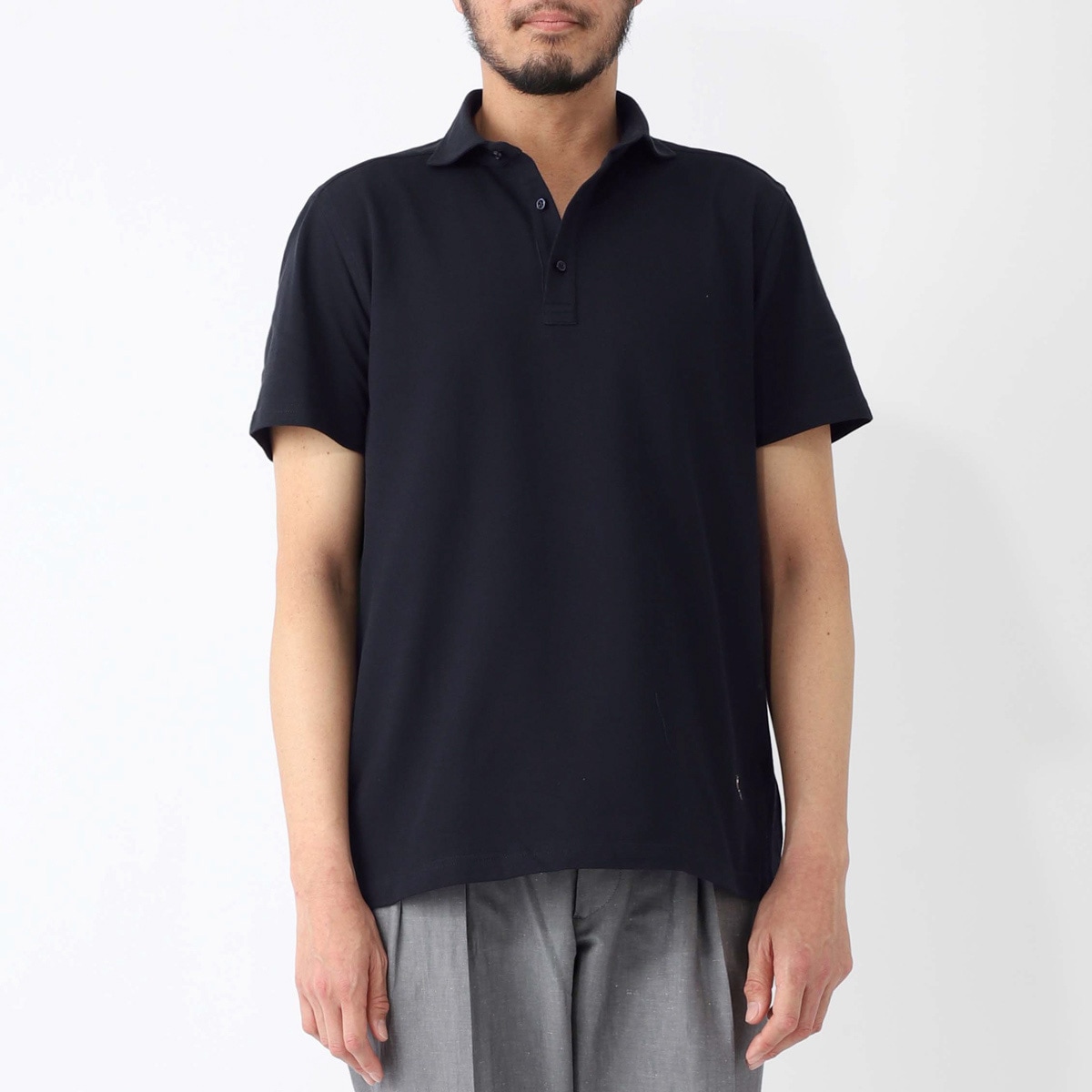 【美品✨】GUYROVER ポロシャツ ワンポイント ブルー M GUY ROVER ギローバー 半袖ポロシャツ JERSEY スキッパー