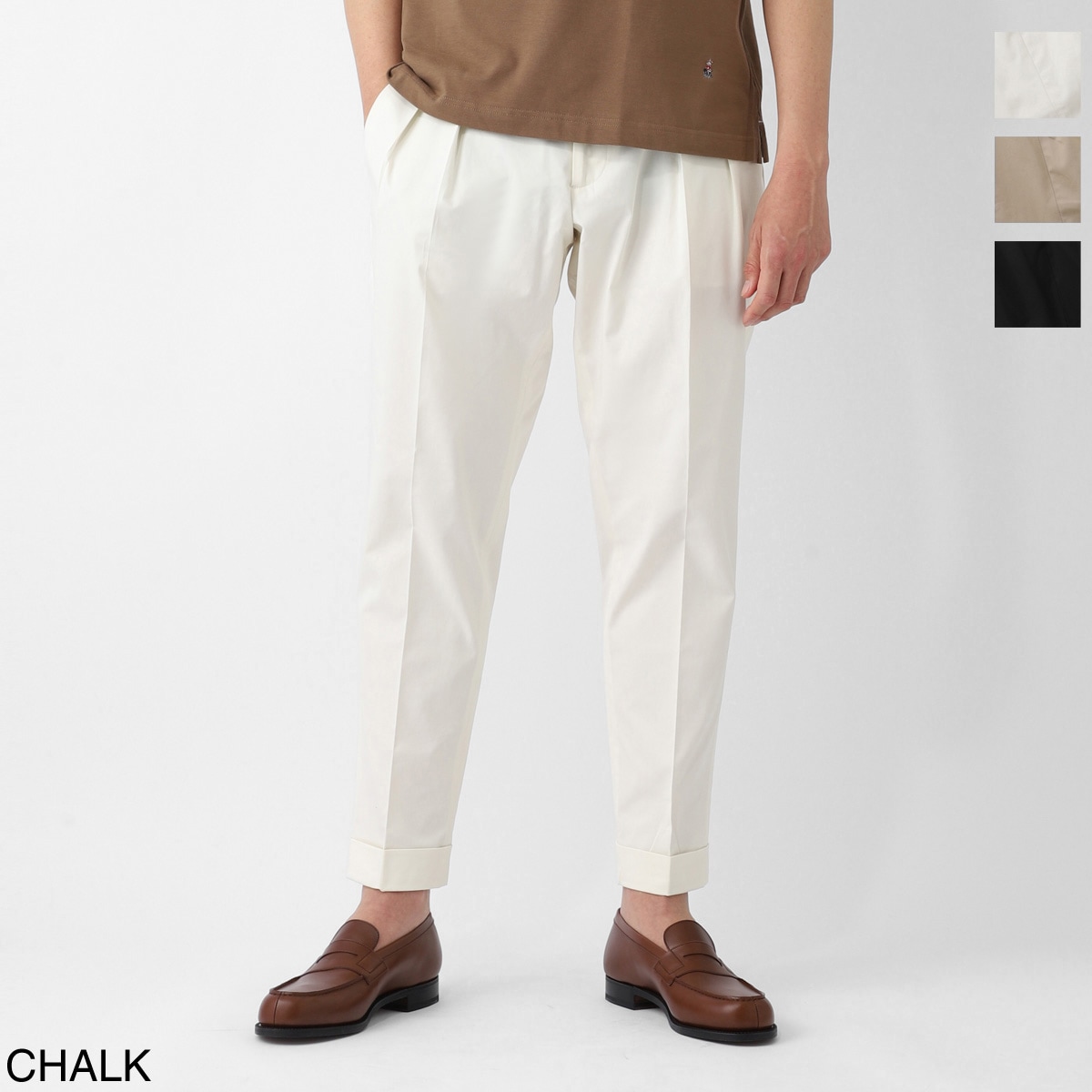 BERWICH ベルウィッチ ツープリーツ スラックス/コットンパンツ/TWILL