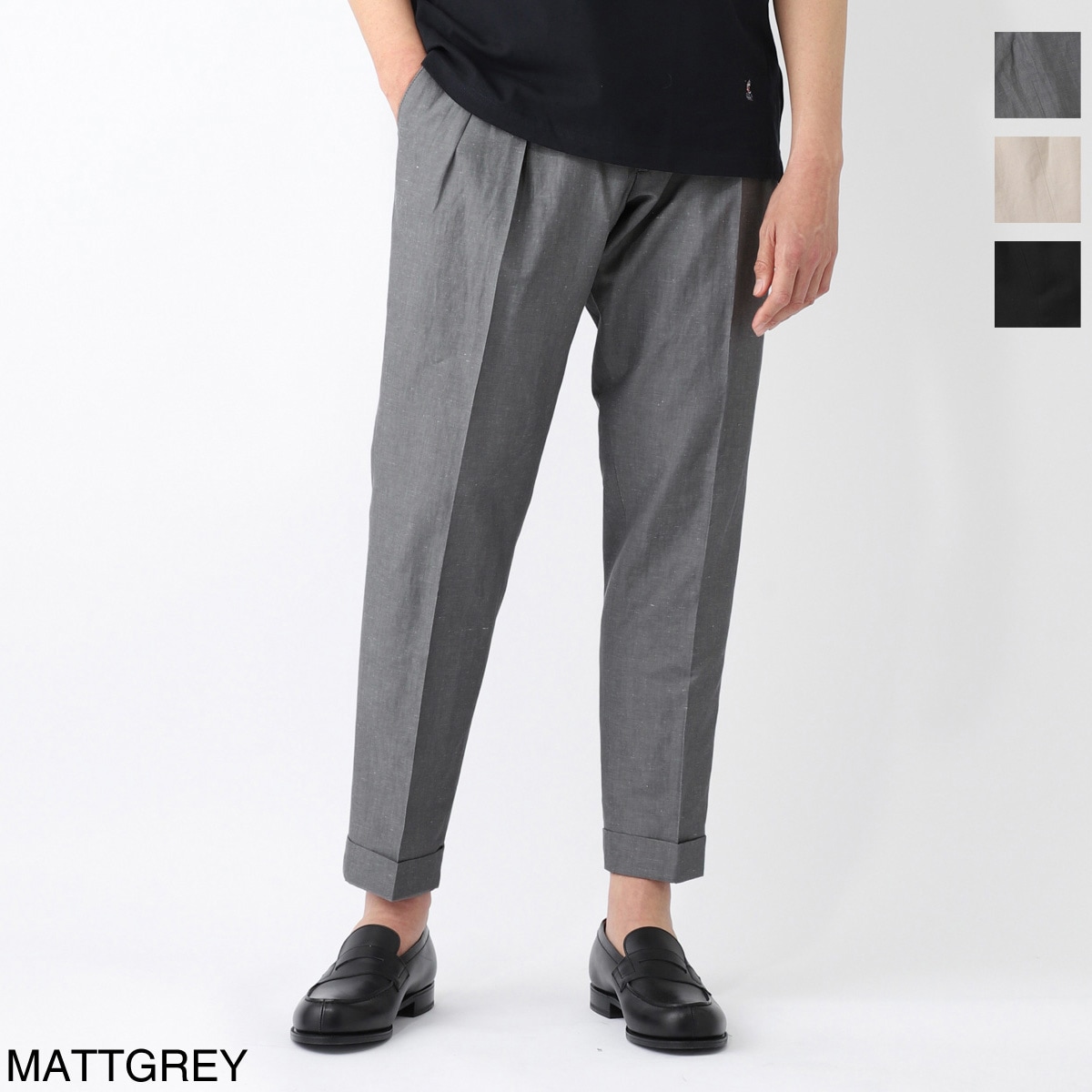 BERWICH ベルウィッチ ツープリーツ スラックス/コットンパンツ/COTTON