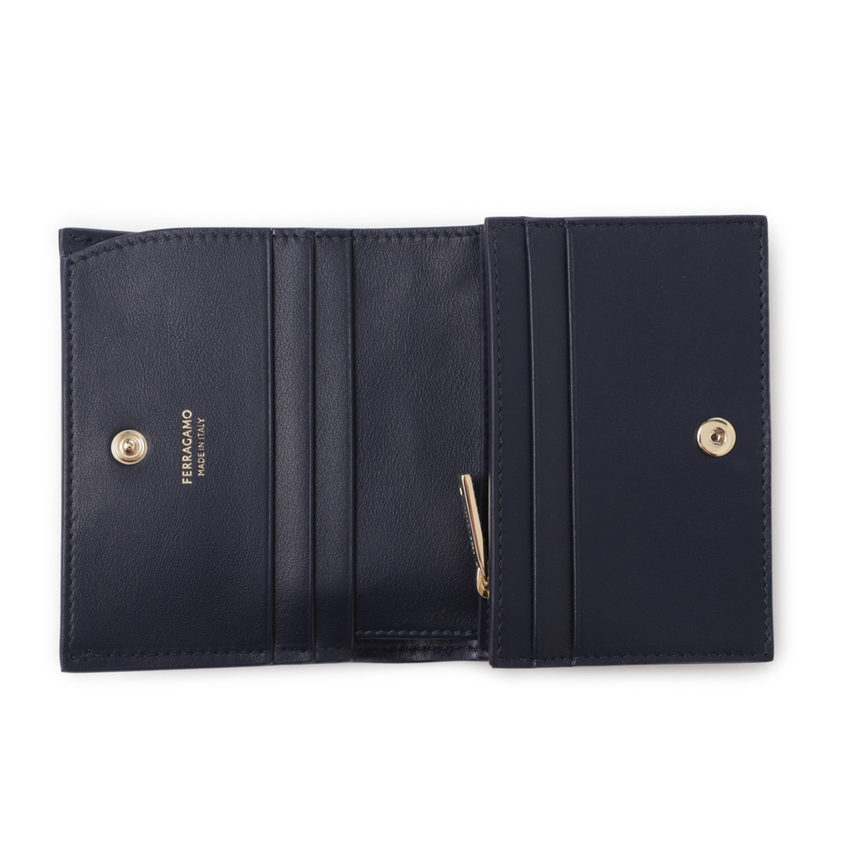 FERRAGAMO フェラガモ 2つ折り財布 小銭入れ付き/HUG BICOLOR