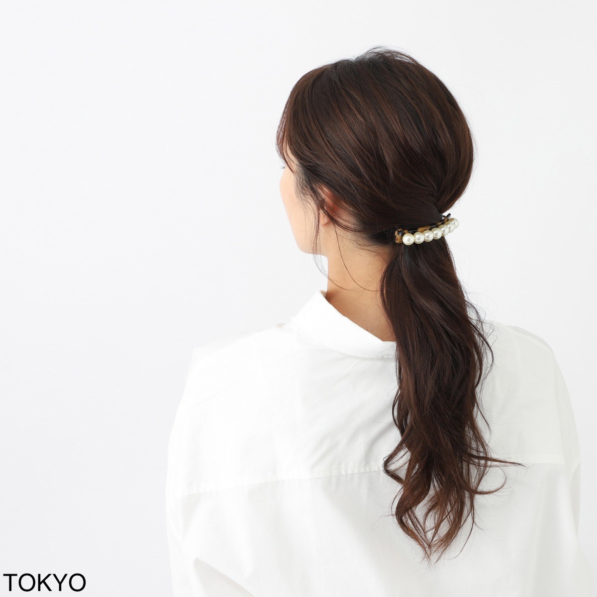 ALEXANDRE DE PARIS アレクサンドルドゥパリ バレッタ/TIMELESS BARRETTE AUTO 8CM PERLEE レディース