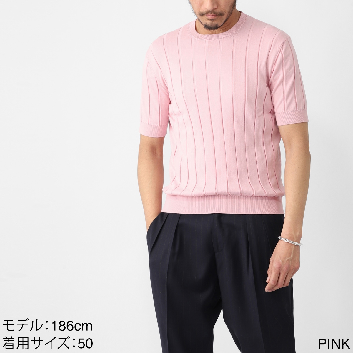 DASE デイス クルーネック半袖ニット【大きいサイズあり】 メンズ