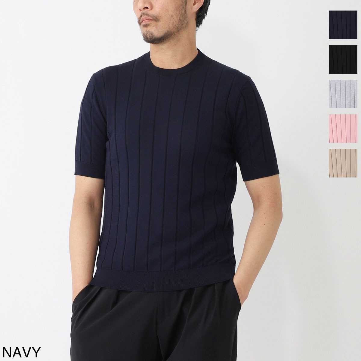 DASE デイズ クルーネック半袖ニット【大きいサイズあり】 メンズ
