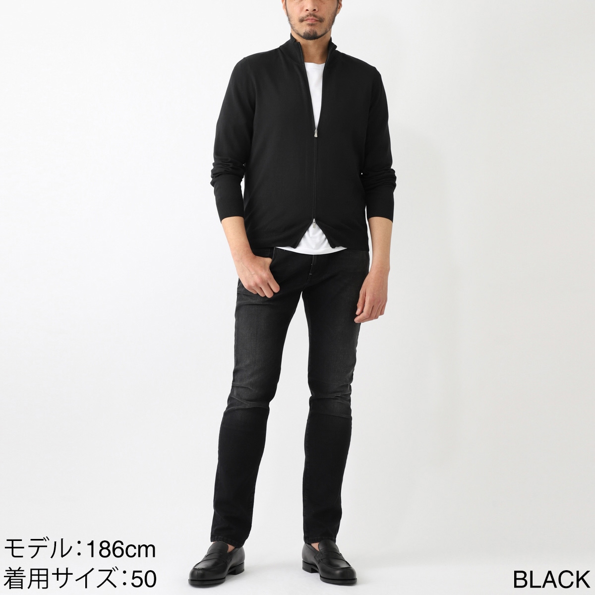 Gran Sasso グランサッソ ジップアップ カーディガン/GIUBBINO 12G【大きいサイズあり】 メンズ