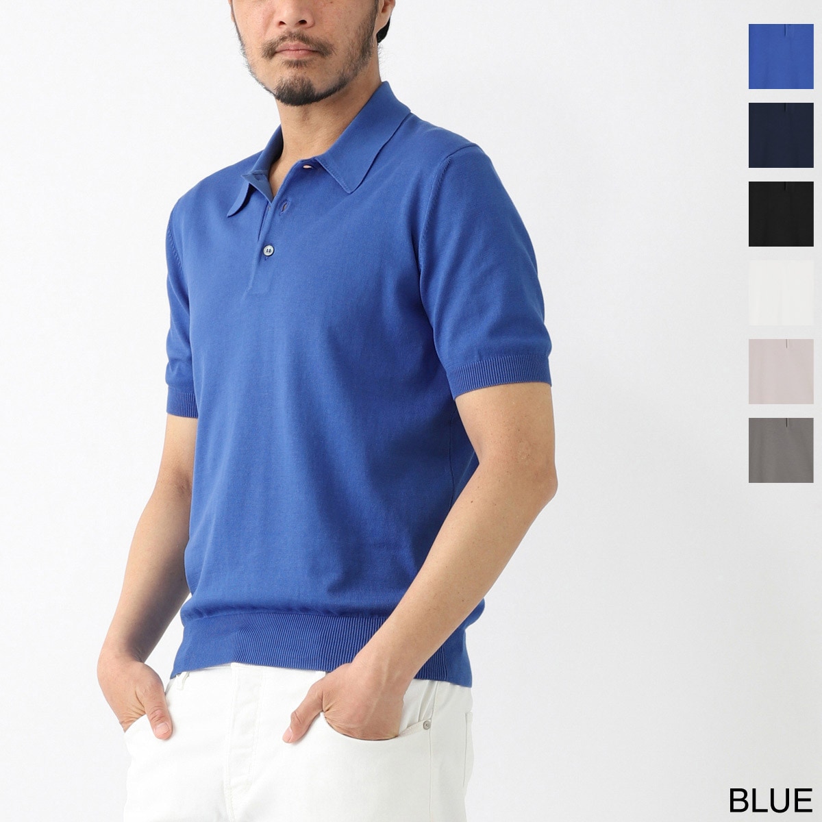 Gran Sasso グランサッソ ニットポロシャツ/TENNIS M/M 12G【大きいサイズあり】 メンズ