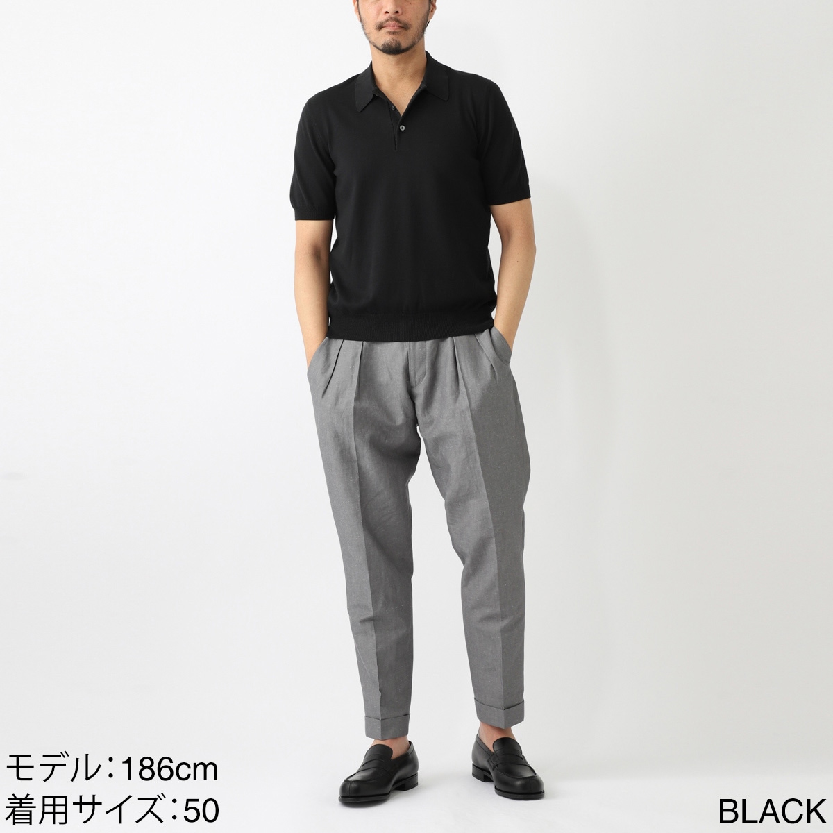 Gran Sasso グランサッソ ニットポロシャツ/TENNIS M/M 12G【大きいサイズあり】 メンズ