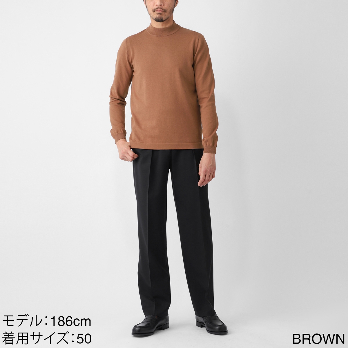 Gran Sasso グランサッソ モックネック ニット/LUPETTO M/L【大きいサイズあり】 メンズ