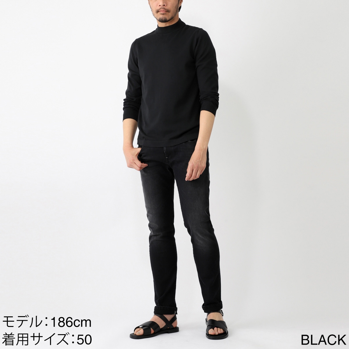 Gran Sasso グランサッソ モックネック ニット/LUPETTO M/L【大きいサイズあり】 メンズ