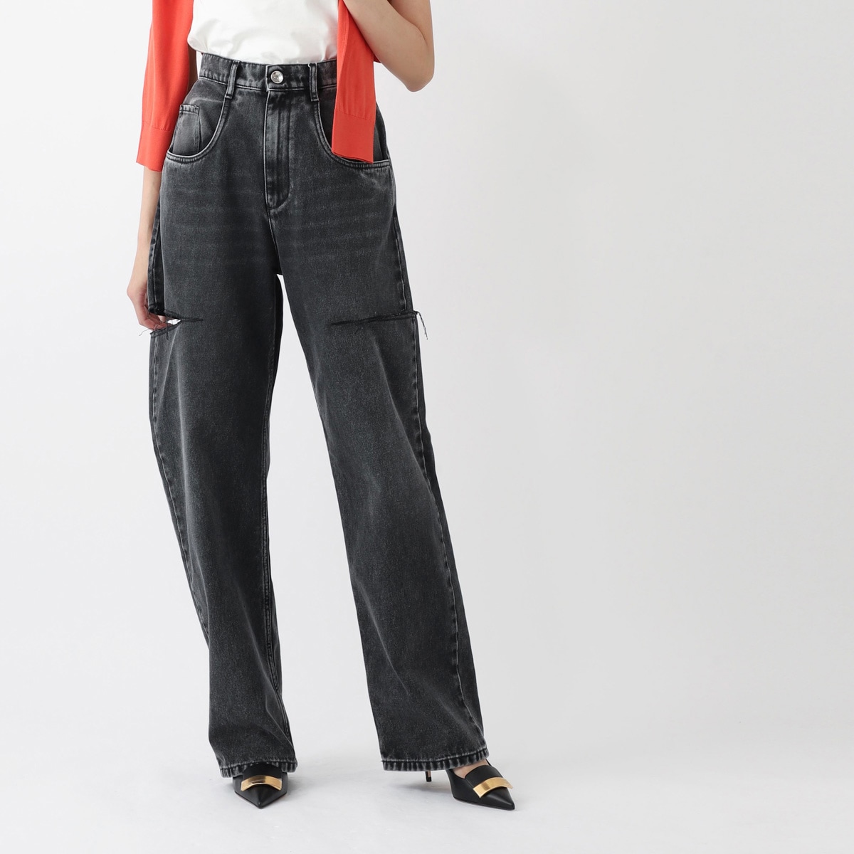 Maison Margiela メゾンマルジェラ ジップフライジーンズ/CUT-OUT JEANS レディース