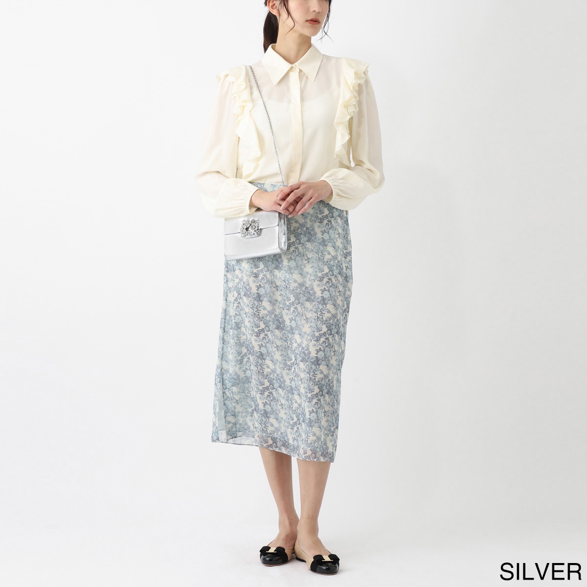 【アウトレット】ROGER VIVIER ロジェヴィヴィエ クラッチバッグ 2WAY/ショルダーバッグ/EFFLORESCENCE MINI CLUTCH IN LEATHER レディース