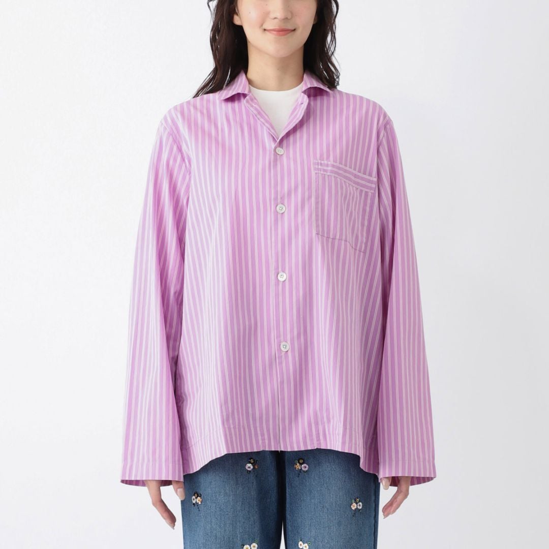 TEKLA テクラ パジャマ シャツ/カジュアルシャツ/POPLIN LONG-SLEEVED