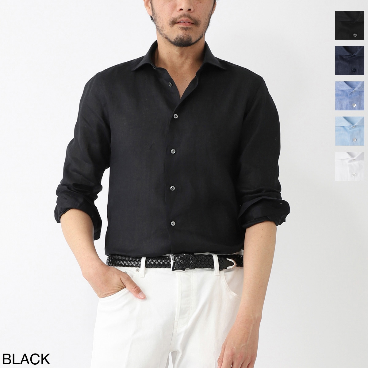 【アウトレット】BORRIELLO ボリエッロ ワイドカラー シャツ/セミワイドカラー フレンチカラー/MARECHIARO SLIM FIT メンズ