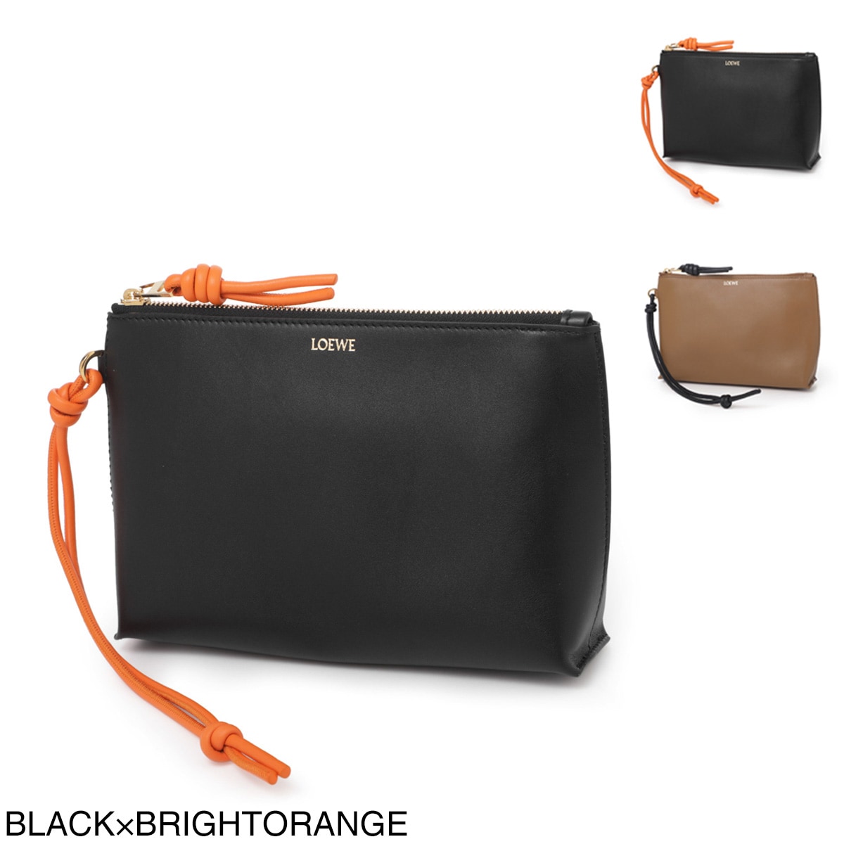 LOEWE☆ノットTポーチ ボルドーxエメラルド LOEWE ロエベ ポーチ/KNOT T POUCH レディース | メンズ