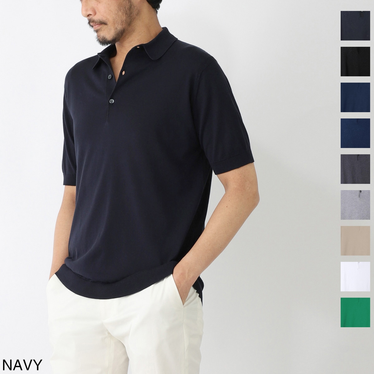 JOHN SMEDLEY ジョンスメドレー ニットポロシャツ/ADRIAN シー
