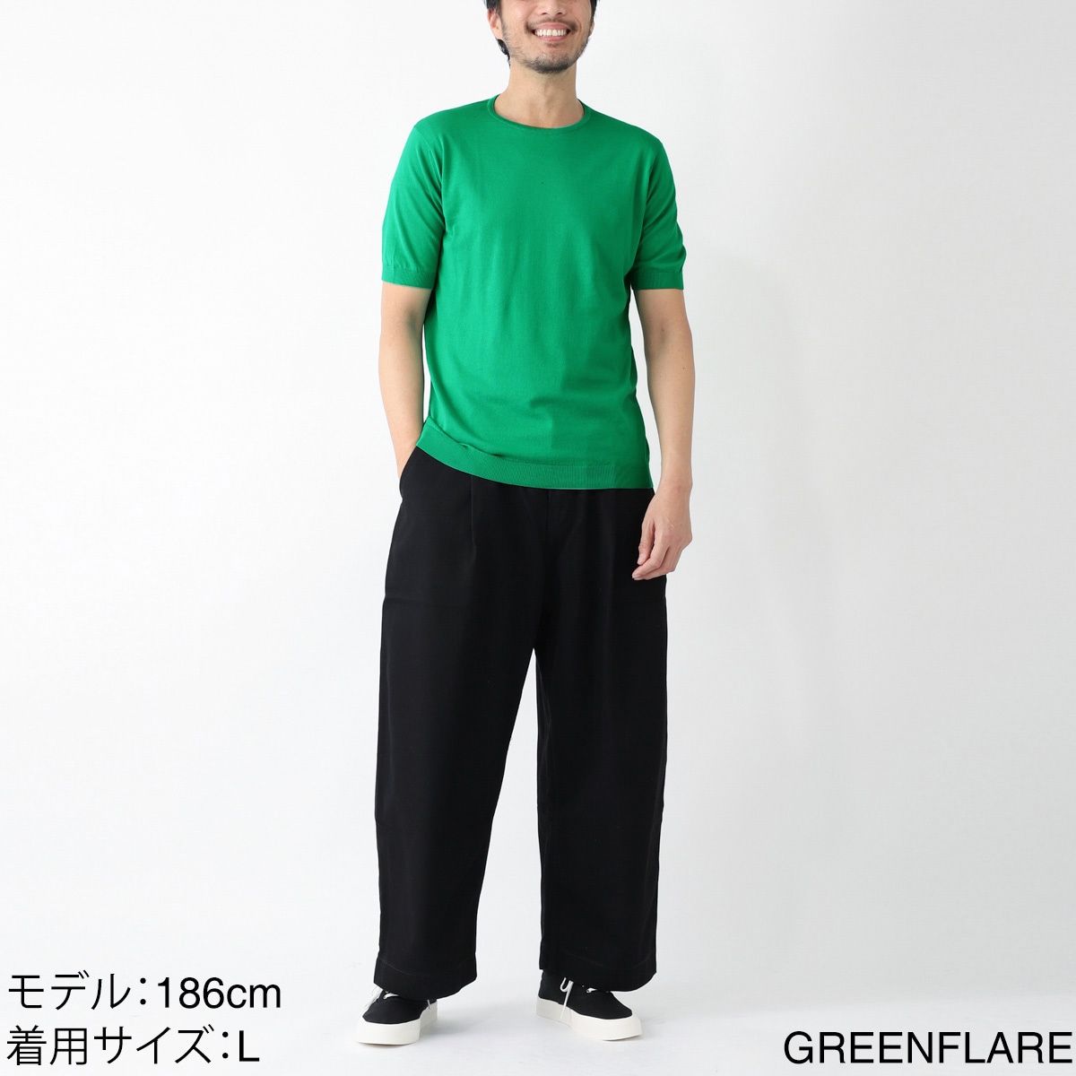 JOHN SMEDLEY ジョンスメドレー クルーネック半袖ニット/BELDEN シーアイランドコットン 30ゲージ STANDARD FIT メンズ
