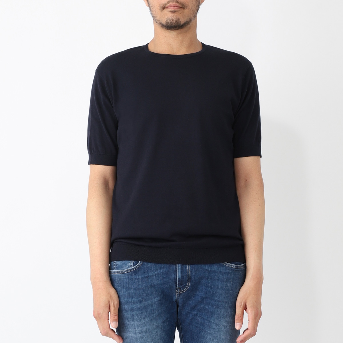 JOHN SMEDLEY ジョンスメドレー クルーネック半袖ニット/BELDEN シー