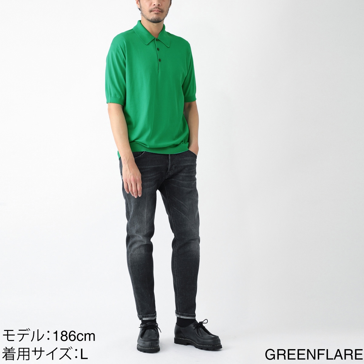 JOHN SMEDLEY ジョンスメドレー ニットポロシャツ/ISIS シーアイランドコットン 30ゲージ EASY FIT メンズ