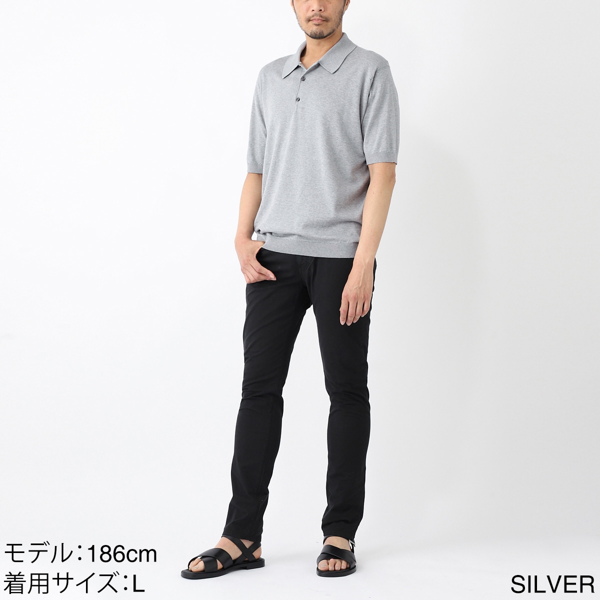 JOHN SMEDLEY ジョンスメドレー ニットポロシャツ/ISIS シーアイランドコットン 30ゲージ EASY FIT メンズ