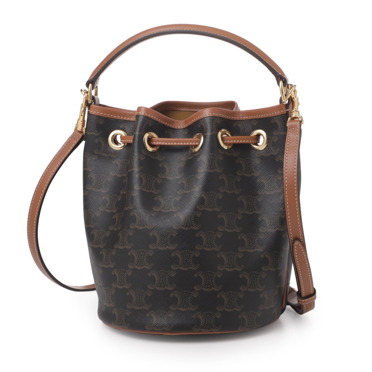CELINE バケットバッグ ダークブラウン CELINE セリーヌ バケットバッグ 3WAY/ショルダーバッグ/TEEN BUCKET
