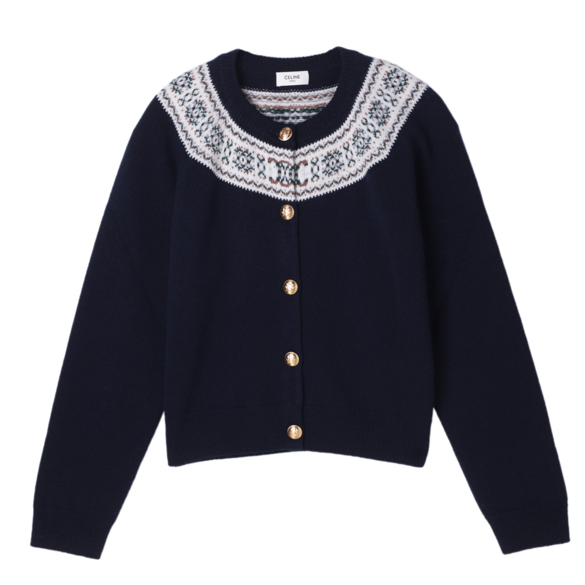 アウトレット】CELINE セリーヌ クルーネック カーディガン レディース