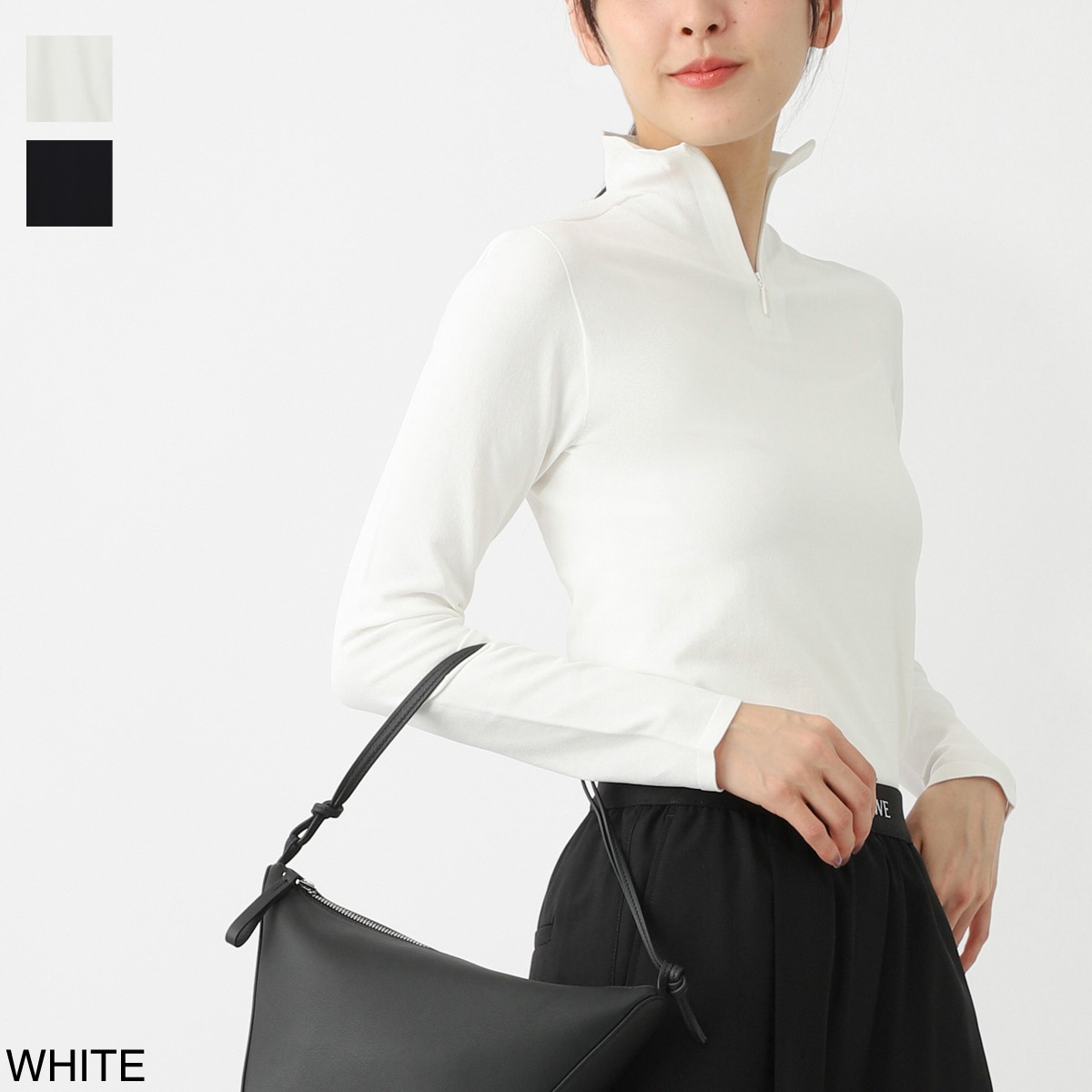 【アウトレット】THE ROW ザ ロウ ハーフジップカットソー/JADELEINE TOP レディース