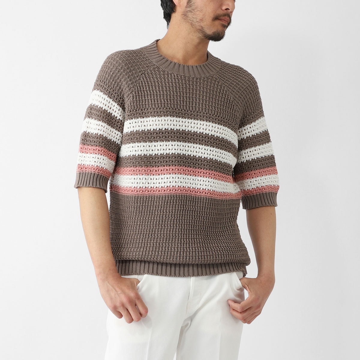 TAGLIATORE タリアトーレ クルーネック 半袖ニット/TITUS【大きいサイズあり】 メンズ