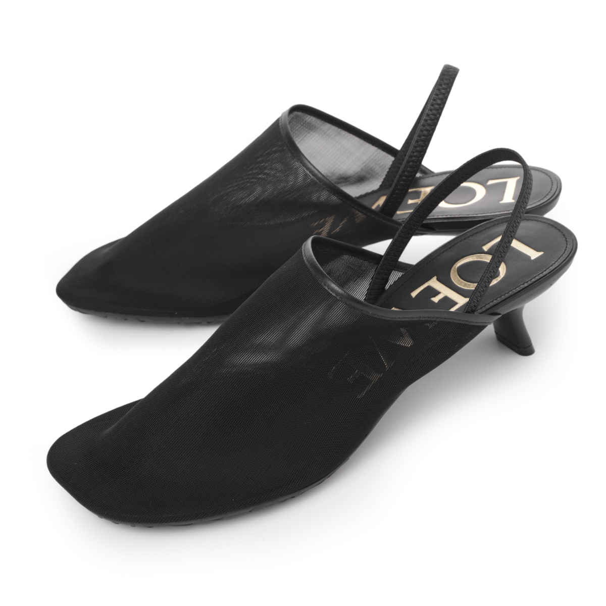 【LOEWE】ロエベ Petal メッシュ スリングバックミュール 45 LOEWE ロエベ サンダル/スリングバッグヒールミュール/PETAL