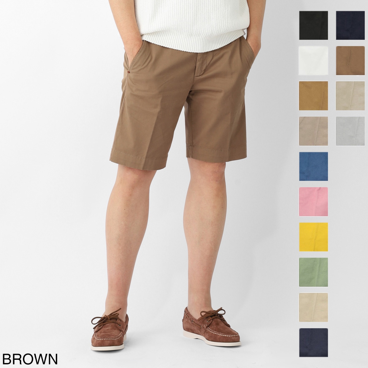 entre amis アントレアミ ハーフパンツ/BERMUDA TK AMERICA CON CINT メンズ