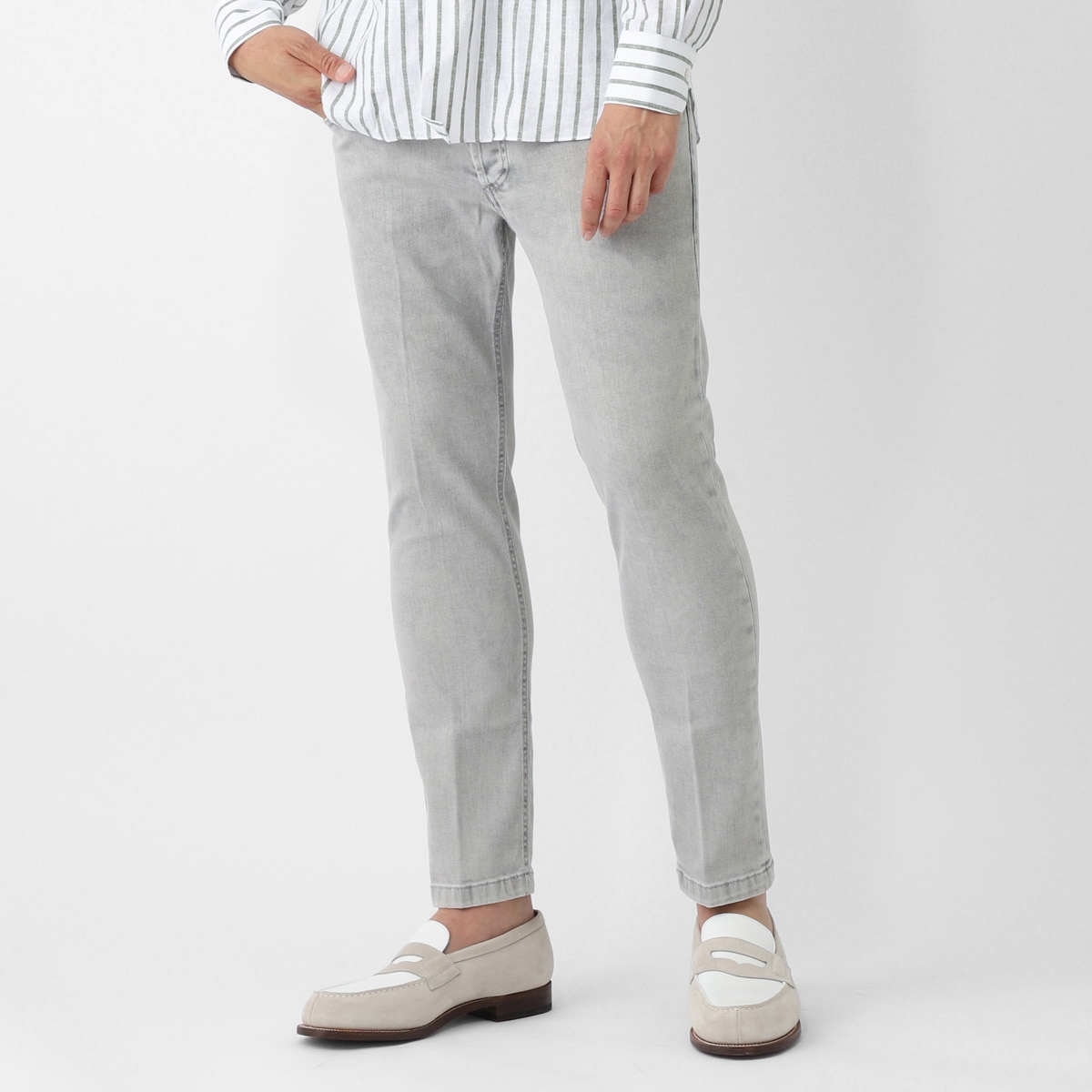 entre amis アントレアミ ボタンフライジーンズ/5 TK DENIM CORTO メンズ