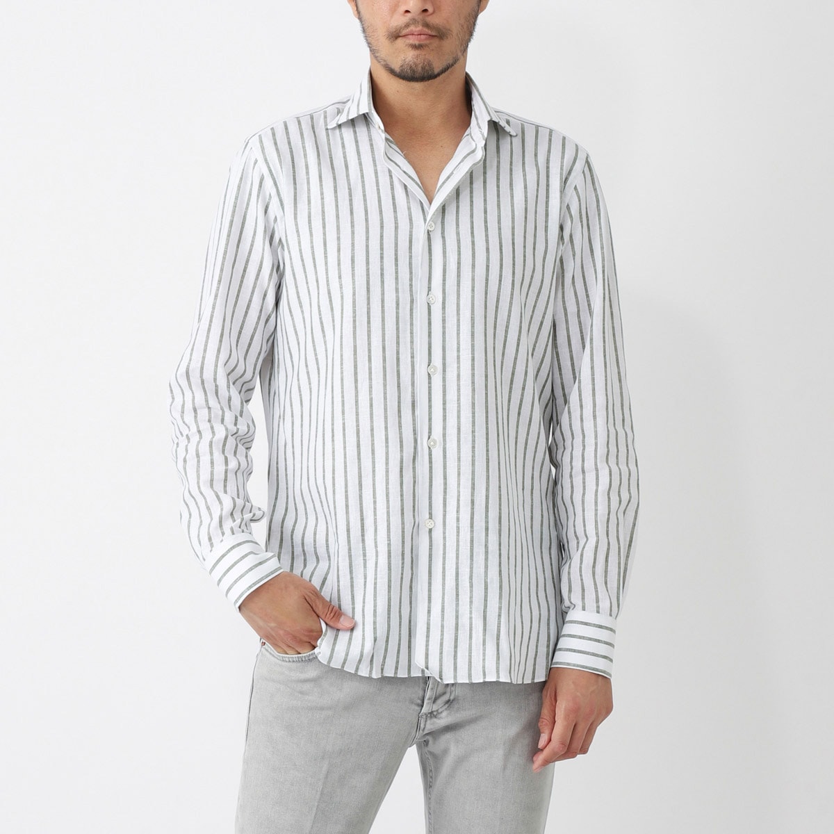 【アウトレット】BORRIELLO ボリエッロ ワイドカラー シャツ/セミワイドカラー フレンチカラー/MARECHIARO SLIM FIT メンズ
