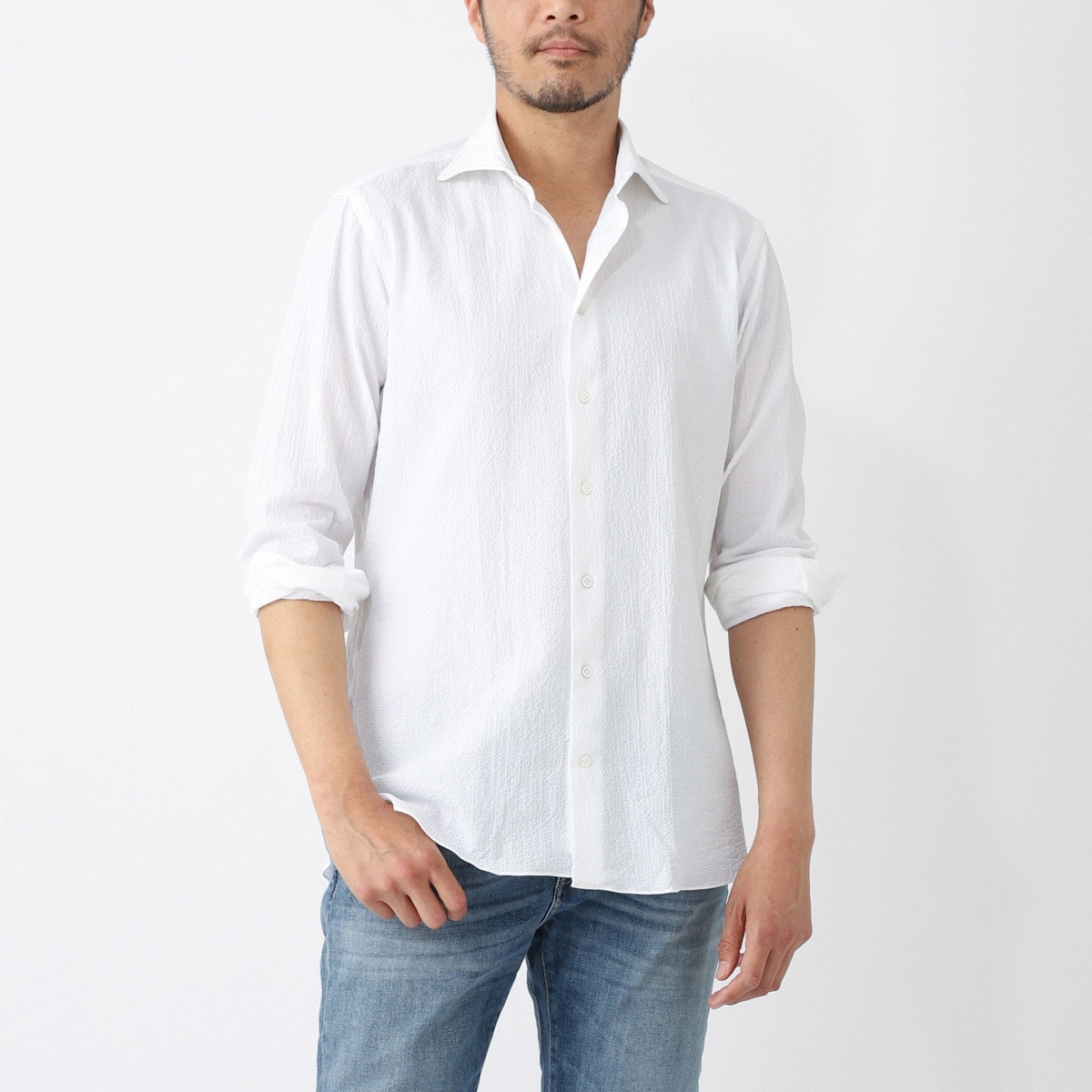 【アウトレット】BORRIELLO ボリエッロ ワイドカラー シャツ/セミワイドカラー フレンチカラー/MARECHIARO SLIM FIT メンズ